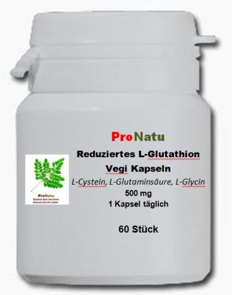 ProNatu reduced L-Glutathione Vegi capsules 500 mg